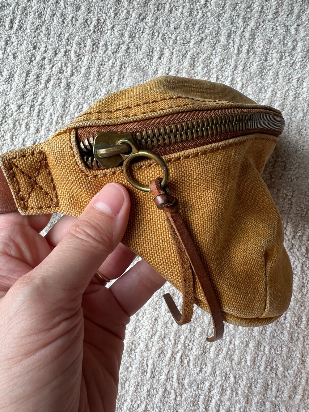 Madewell sling bag -canva & leather